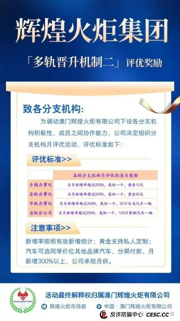 【辉煌火炬集团】是资金盘吗？