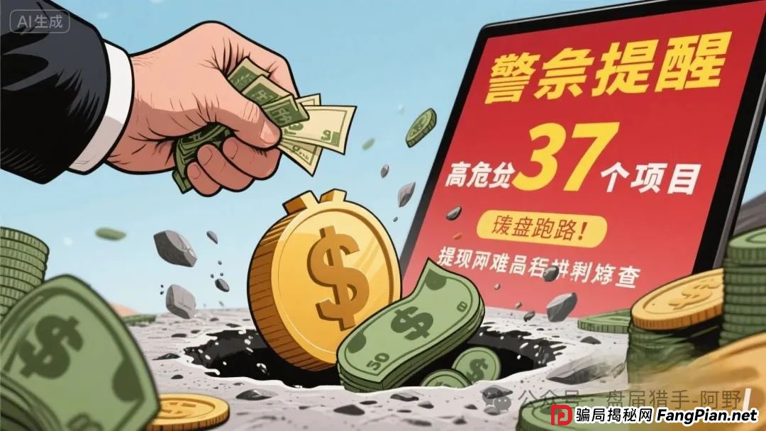 紧急提醒！17个高危项目骗局全揭秘：崩盘跑路、提现困难名单速查，别让血汗钱打水漂！