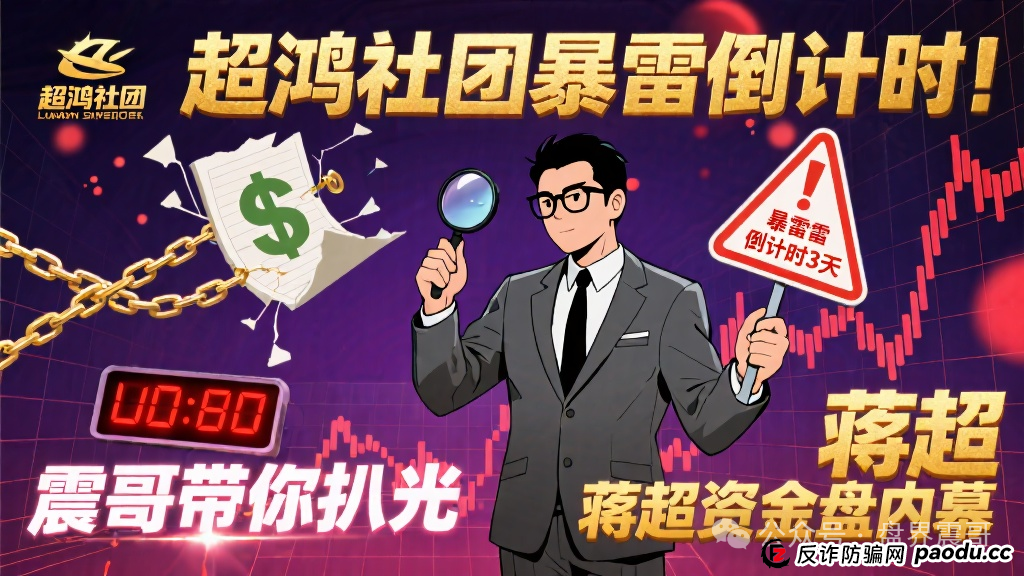 超鸿社团暴雷倒计时!震哥带你扒光蒋超资金盘内幕 超鸿社团暴雷倒计时!震哥带你扒光蒋超资金盘内幕