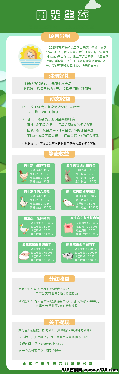 阳光生态最新首码项目，速度冲，官方扶持提米秒到，对接政策拉满