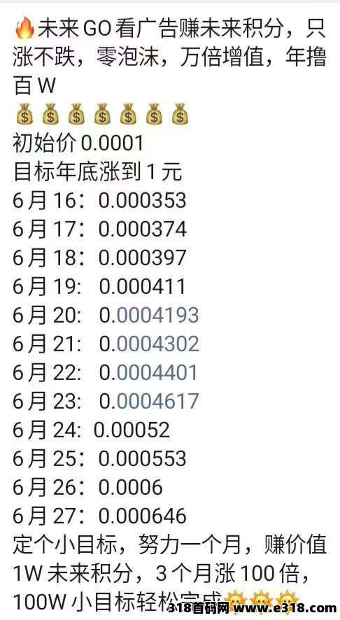 未来go不养机赚积分天天增值,全网对接团队长! 未来go不养机赚积分天天增值,全网对接团队长!