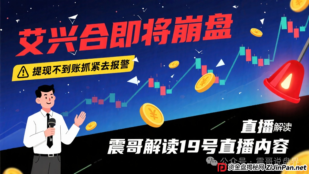 艾兴合即将崩盘，提现不到账抓紧去报警，震哥解读19号直播内容