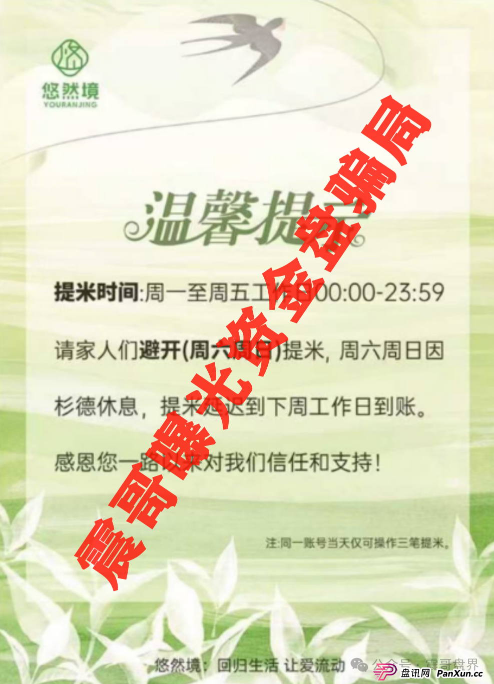 【悠然境暴雷预警】震哥曝提现异常！盘子要翻车？