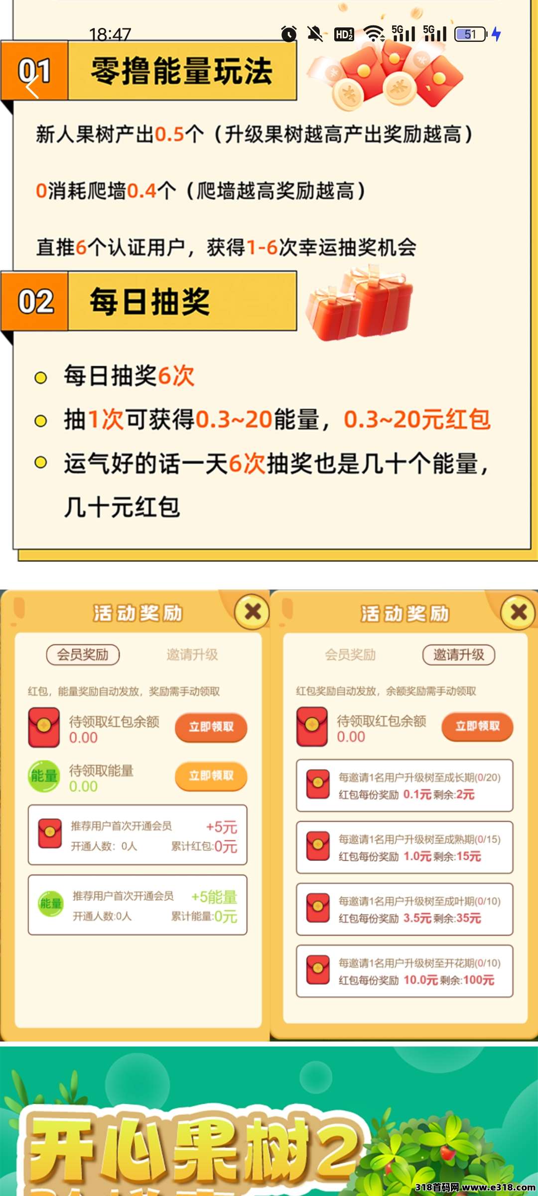 开心果树,每天零撸1.3能量 开心果树,每天零撸1.3能量