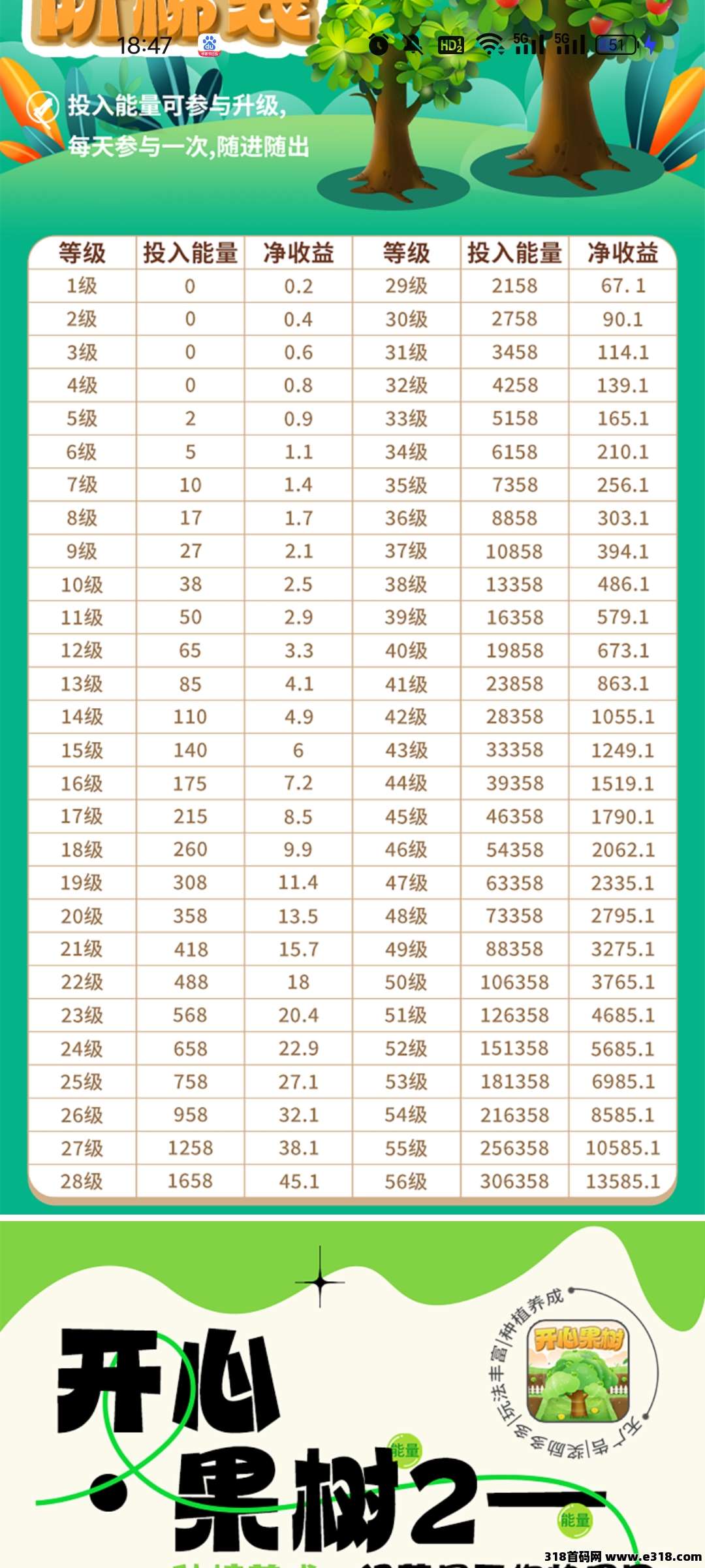 开心果树,每天零撸1.3能量 开心果树,每天零撸1.3能量