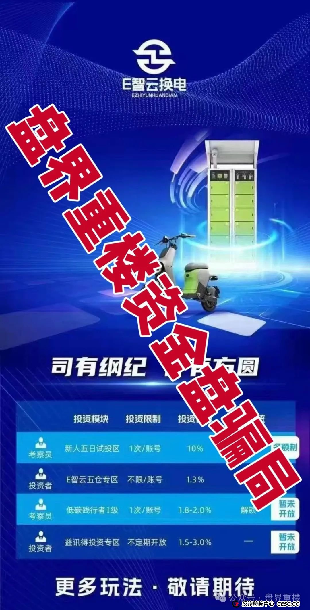 E智云换电真相揭秘:新能源风口下的资金盘陷阱,高度预警,即将崩盘跑路! E智云换电真相揭秘:新能源风口下的资金盘陷阱,高度预警,即将崩盘跑路!