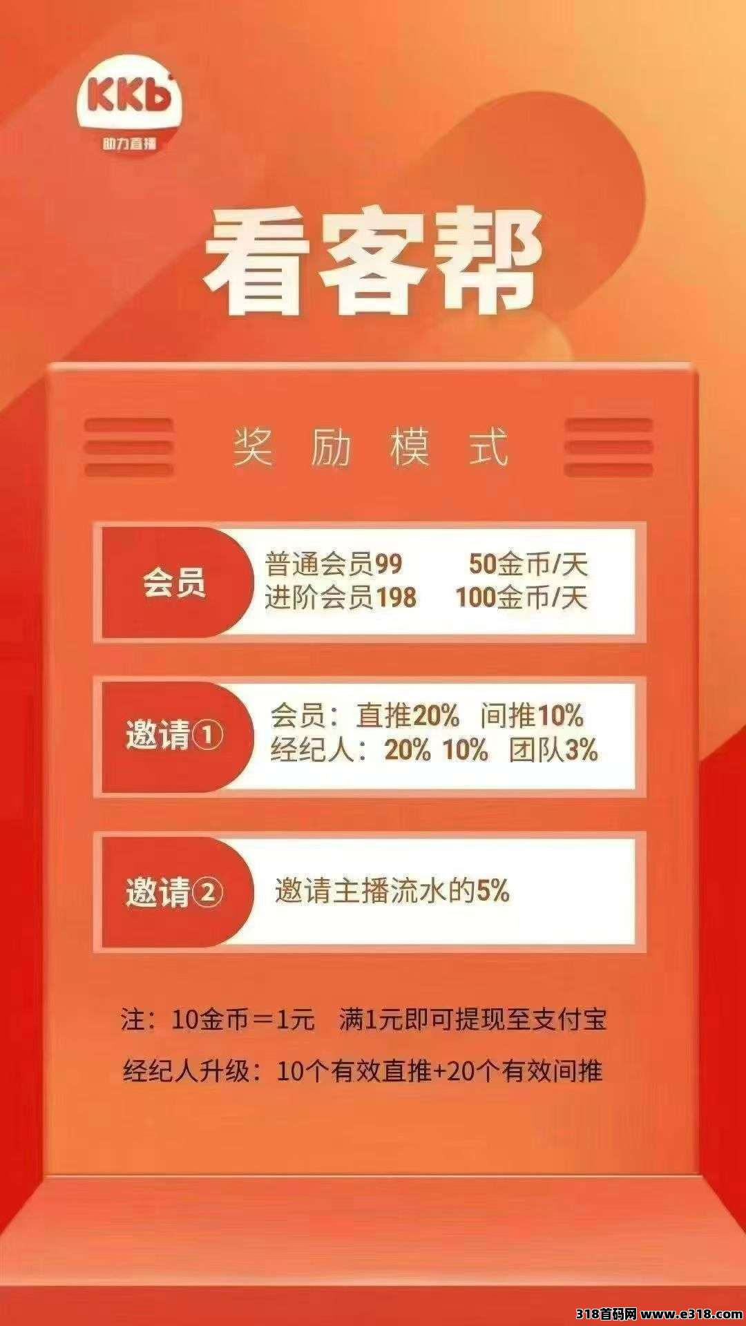 看客帮，看直播赚米，超级润，可多号布局