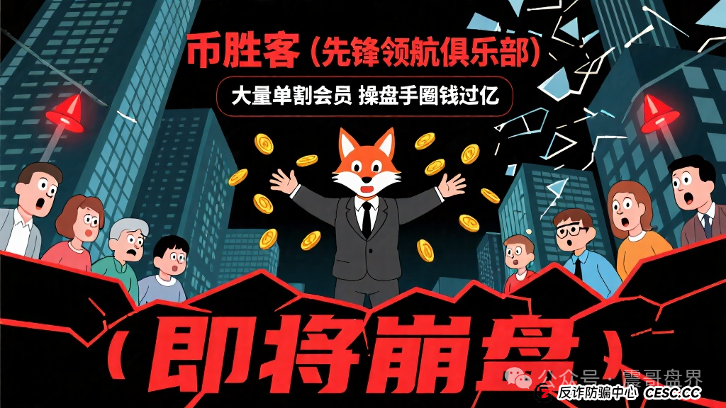 币胜客（先锋领航俱乐部）大量单割会员，操盘手圈钱过亿，即将崩盘