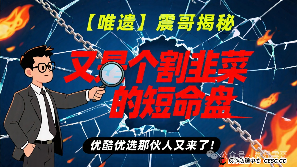 【唯遗】震哥揭秘：又是个割韭菜的短命盘，优酷优选那伙人又来了！