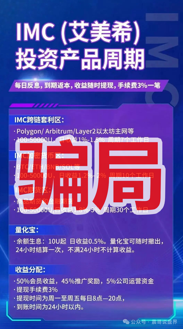 震哥聊IMC艾美希：当心这个短命资金盘！