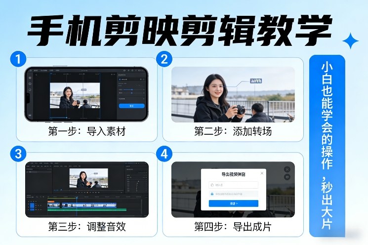 手机剪映剪辑教学,小白也能学会的操作,秒出大片(1) 手机剪映剪辑教学,小白也能学会的操作,秒出大片(1)