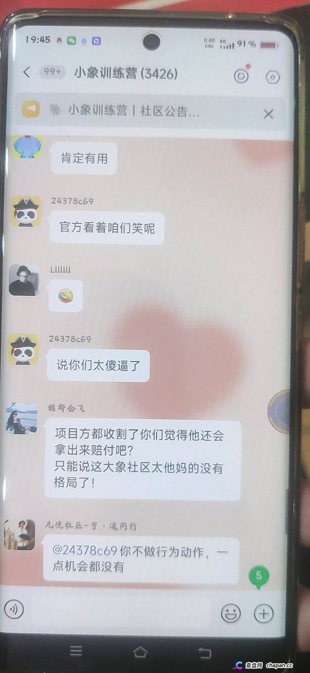 大象社区杀猪盘全面崩盘血洗实录:一夜爆仓4000万,群内全员禁言,狗托"兵哥"还在忽悠充值抄底,受害者已集体报警!(8) 大象社区杀猪盘全面崩盘血洗实录:一夜爆仓4000万,群内全员禁言,狗托"兵哥"还在忽悠充值抄底,受害者已集体报警!(8)