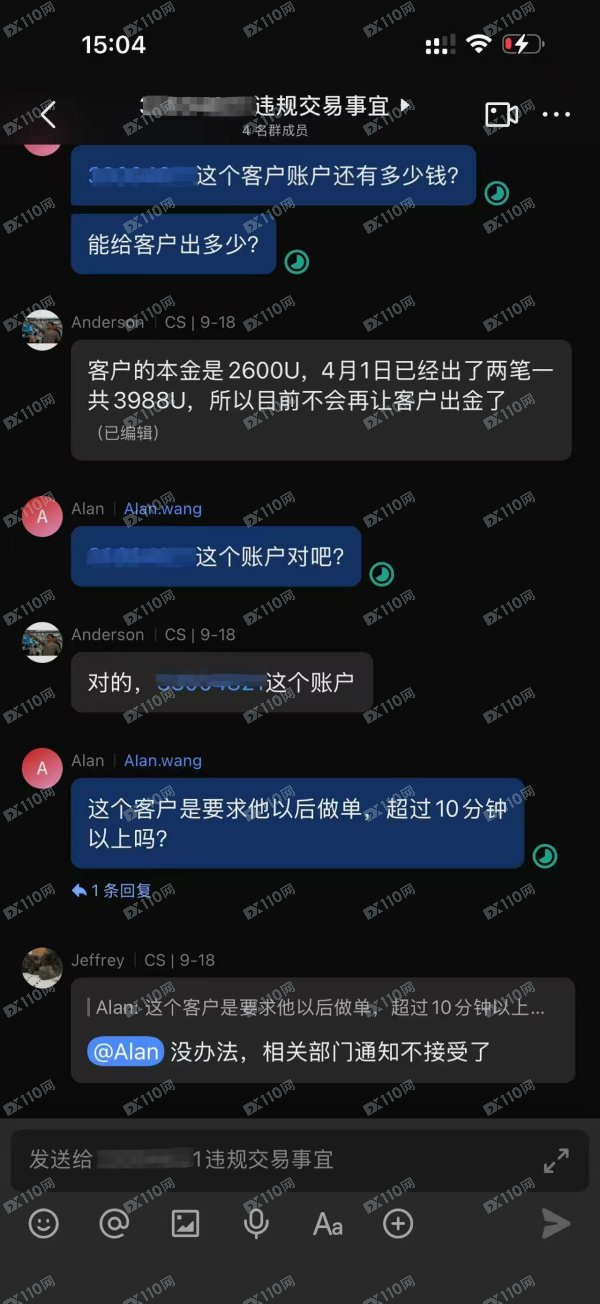 OTSO Markets黑平台盈利拒付