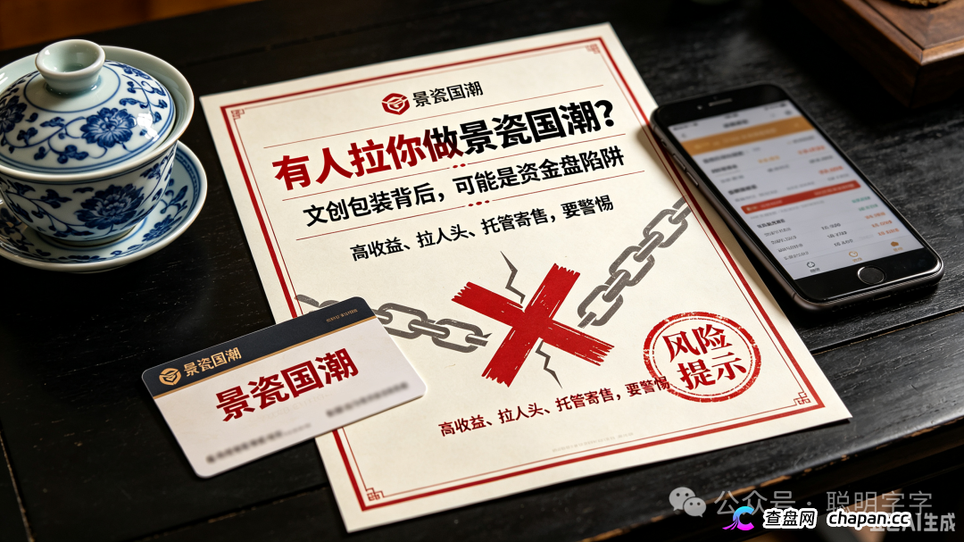 紧急预警｜“景瓷国潮”：正主声明从未授权，月收益30%靠新钱填旧账，国潮外衣下是典型资金盘