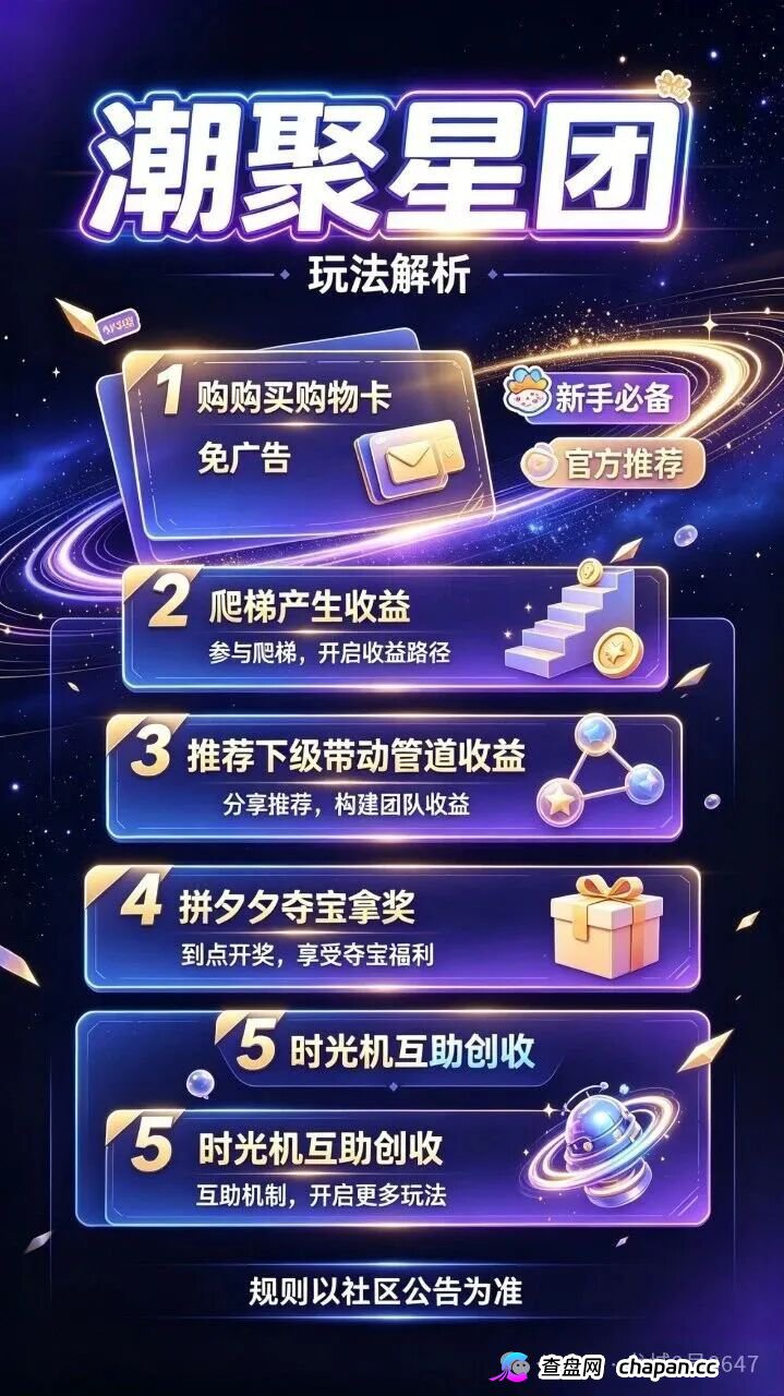 潮聚星团搞三套汇率，转赠1:100兑换1:50提现再扣20%，上链是假圈钱是真